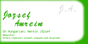 jozsef amrein business card
